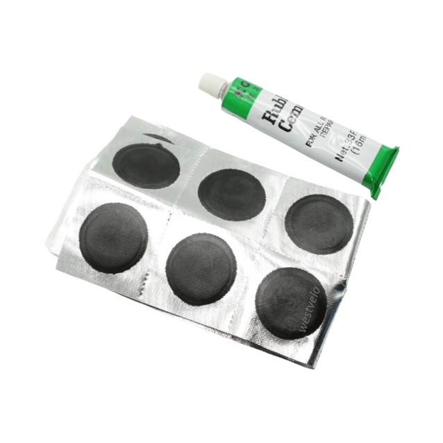 Латки + клей RS 36 круглі (чорні) фото westvelo.com