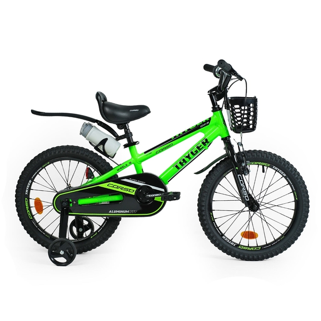 Дитячий велосипед 18 AL Corso «TAYGER» TG-14763 алюмінієва рама салатовий фото westvelo.com