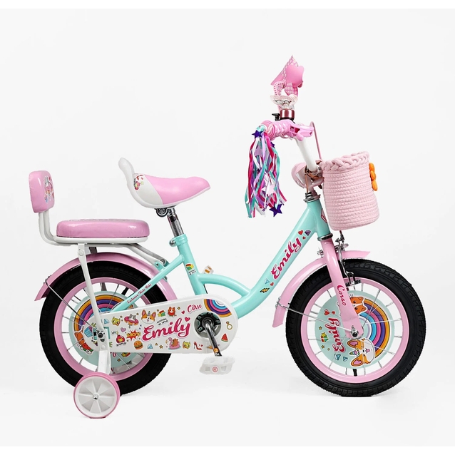 Дитячий велосипед 14 ST Corso «EMILY» ML-29014 бірюзовий фото westvelo.com