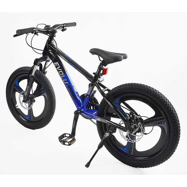 Велосипед 20 AL Corso «EVOLUTION» EV-20912 алюміній 11", (к-т SHIMANO) чорно-синій фото westvelo.com