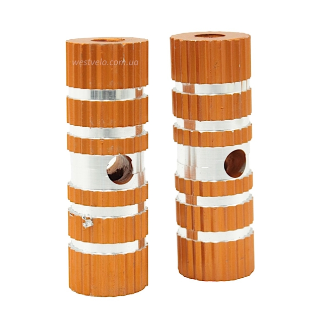 Пеги для BMX короткі L-70мм золоті фото westvelo.com