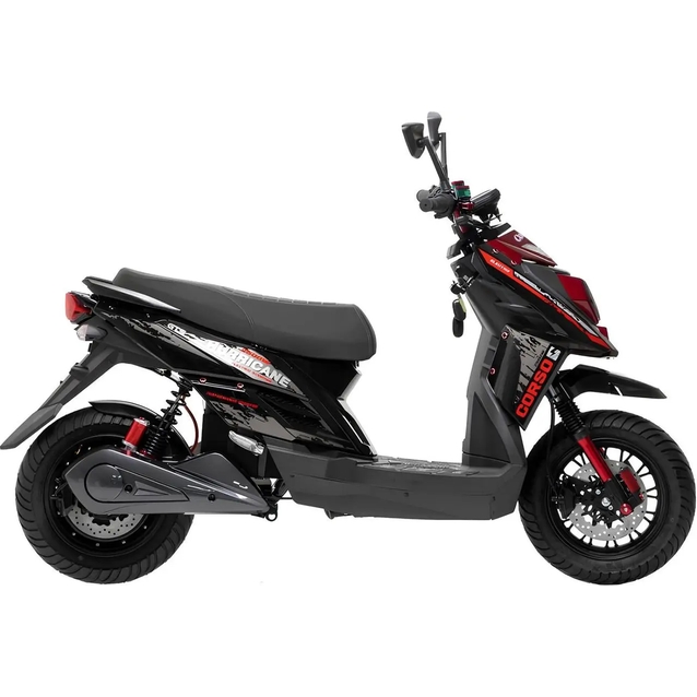 Електроскутер Corso «HURRICANE» HR-230114, двигун 2500W, акумулятор 72V 40Ah літій-залізо-фосфатний, червоний, колеса 10" фото westvelo.com
