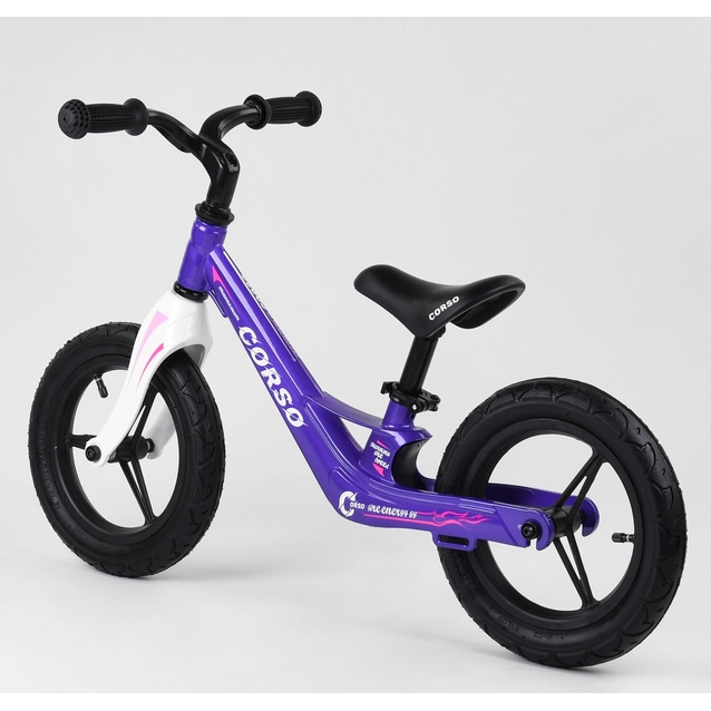 Велобіг 12 Corso надувні колеса, магнієва рама «ENERGY» 22709 фіолетовий фото westvelo.com