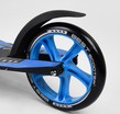 Самокат дитячий 2-х колісний, PU Best Scooter 54664 чорно-блакитний, колеса Ø230-200mm, AL, 1 амортизатор, широкий руль, зажим руля фото westvelo.com