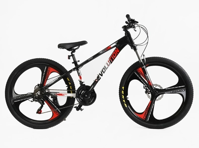 Велосипед 26 AL Corso «EVOLUTION» EV-26560 алюміній 13", (к-т SHIMANO) чорно-біло-червоний