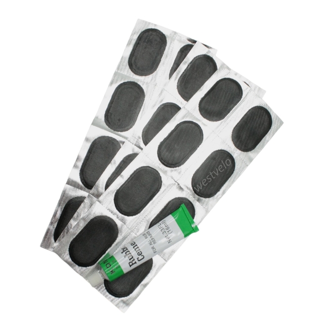 Латки + клей RS 24 овальні (чорні) фото westvelo.com