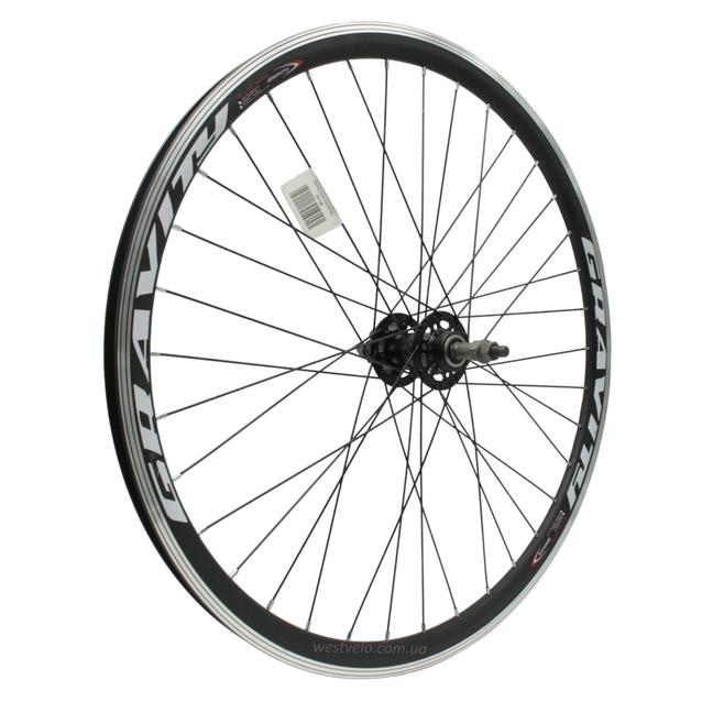 Колесо 26 зад, обід 2-ний чорний, вт. ST. SHUNFENG, диск 6 болтів,пром-підшипник, чорна спиця фото westvelo.com