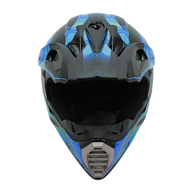 Шолом, закритий крос/ендуро (XXL 63-64) IBK 126,FLAGMASTER синій, глянцевий фото westvelo.com