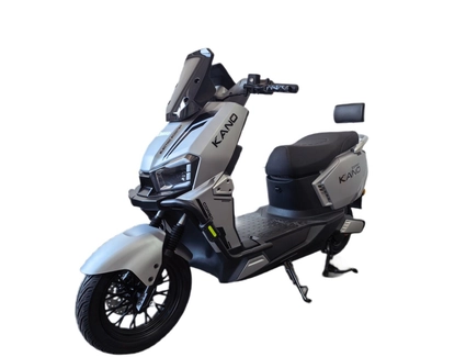 Електроскутер Corso «KANO» KN-150412, двигун 2000W, акумулятор 72V 30Ah літій-залізо-фосфатний, срібний колеса 12/10"