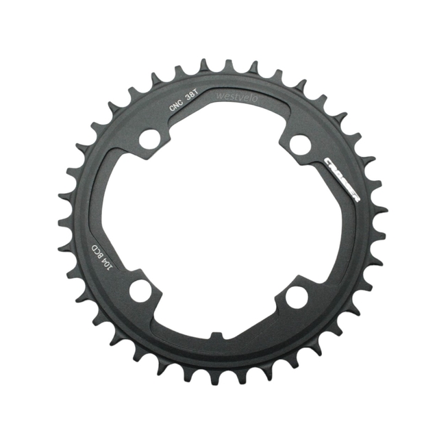 Зірка шатунів передня накладна AL CROSSER чорна на 38 T (104 BCD) (NARROW WIDE) фото westvelo.com