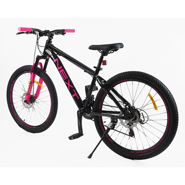 Велосипед 26 AL Corso «NEXT» NX-26368 алюміній 15", (к-т SHIMANO) чорно-рожевий фото westvelo.com