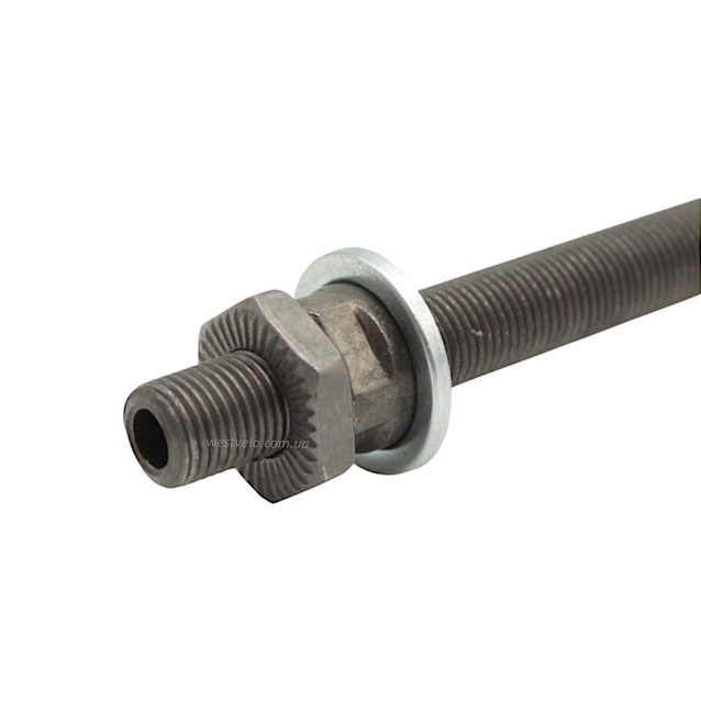 Вісь передньої втулки мтв з диркою під ексцентрик з конусами L-107мм. Shunfeng AX01F фото westvelo.com