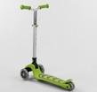 Самокат дитячий 3-х колісний, Best Scooter Y-00436 салатовий, колеса PU Ø120mm/80mm зі світлом, складне AL кермо фото westvelo.com