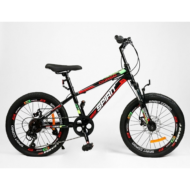 Велосипед 20 ST Corso «SPIRIT» ST-92144 сталь 11", (к-т SHIMANO) чорно-червоний фото westvelo.com