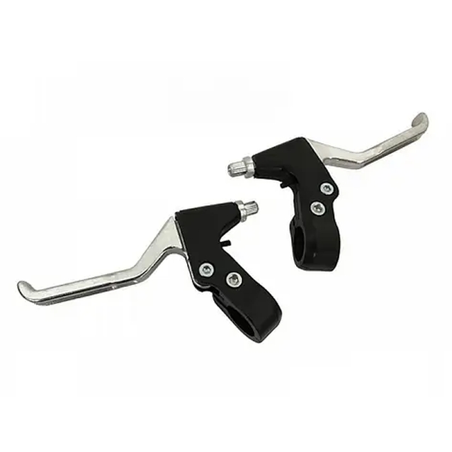 Ручки гальмівні алюмінієві чорно-сірі  ТИП-1 фото westvelo.com