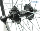 Колесо 26 перед, обід 2-ний чорний дисковий, втулка SHIMANO DEORE FH-M525A, диск 6 болтів,ексцентрик