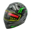 Мото шолом, трансформер (M) DOT "1001-38" чорно-зелений глянцевий, вмонтовані окуляри фото westvelo.com