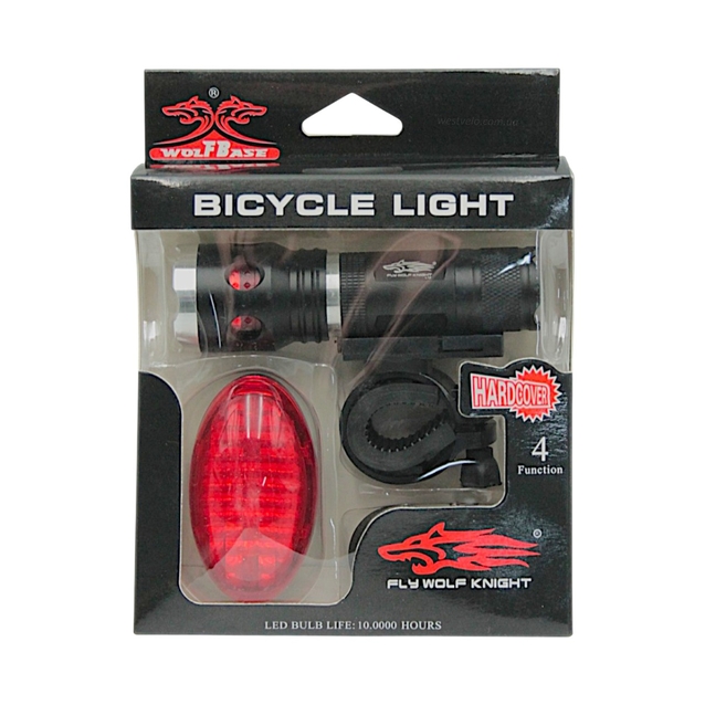 Фара + мигалка №12 L12 LED алюміній, на батарейках фото westvelo.com