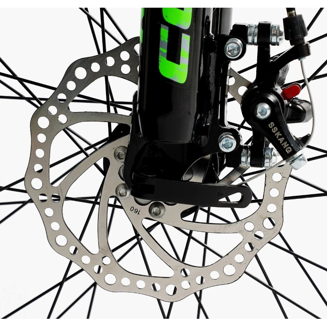 Велосипед 26 ST Corso «REND» RD-11320 сталь 15", (к-т SHIMANO) чорно-салатовий фото westvelo.com