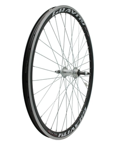 Колесо 26 зад, обід 2-ний чорний, втулка AL на промах біла (Gravity)