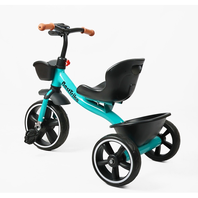 Дитячий велосипед 3-х колісний EVA (піна) Best Trike колеса 10-8, BS-36918/BS-36-918 блакитний, сталева рама, озвучування фото westvelo.com