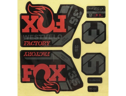 Наклейки на вилку. FOX FACTORY "прінт 15"