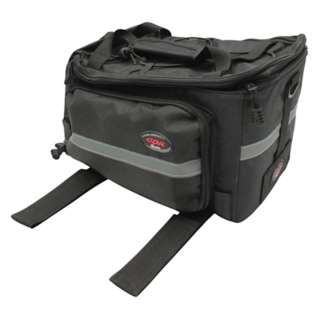 Сумка на багажник двох-стороння чорна фото westvelo.com