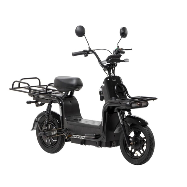 Електроскутер Corso «RIDER» RG-209074, двигун 800W, акумулятор 60V/20Ah свинцево-кислотний, чорний, колеса 10" фото westvelo.com