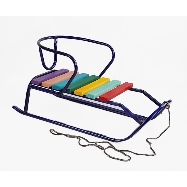 Сани «Торпеда» без ручки, плоскі полози, сині фото westvelo.com