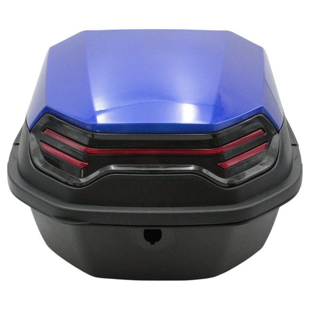 Кофр (багажник) для мотоцикла задній ROBIK 48 (390х390х290) 48L "JSBM" глянцевий, синій фото westvelo.com
