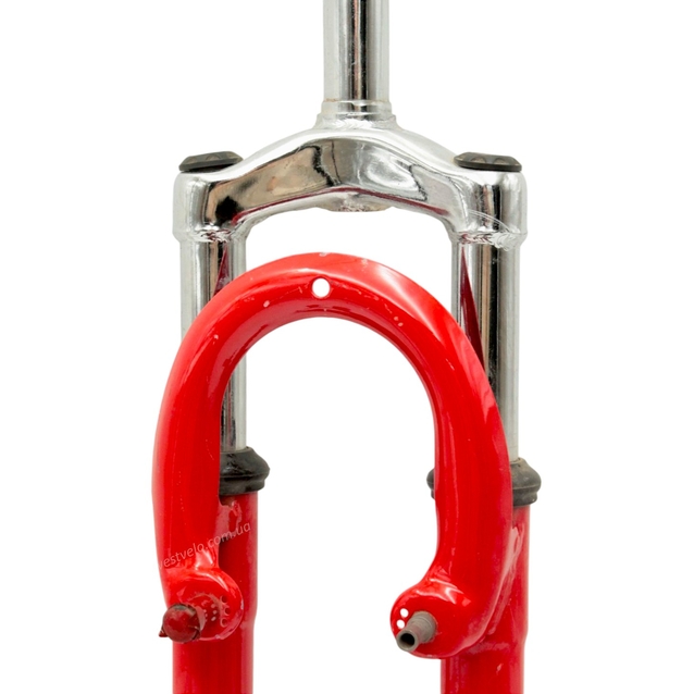 Вилка 26 аморт. різьб. Ø25.4mm V-brake, L-180mm р.з L-80mm, Китай, червона фото westvelo.com