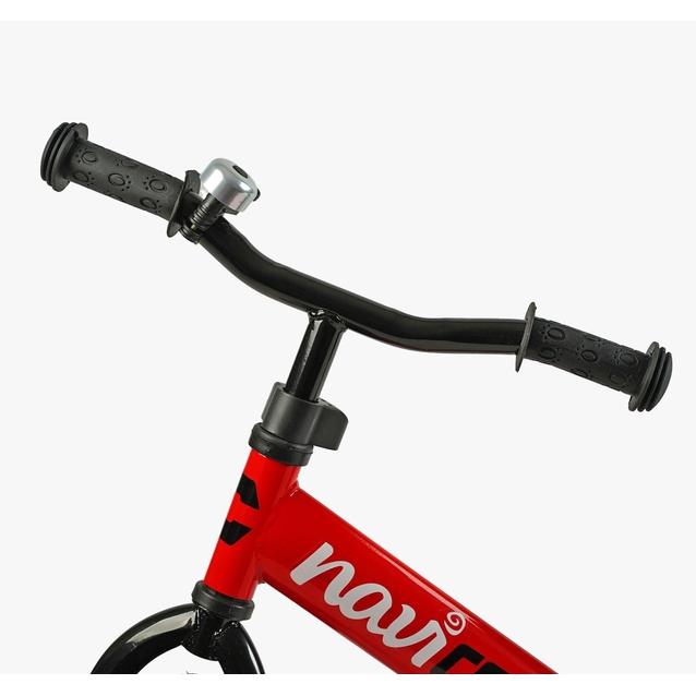 Велобіг 12 Corso надувні колеса, сталева рама «NAVI» NV-12306 червоний, підніжка, підставка для ніг, дзвіночок фото westvelo.com