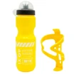 Фляга 650ml. харч.пластик. пластмасова жовта + фляготримач пластик фото westvelo.com