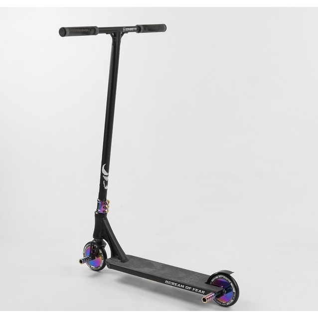 Самокат трюковий Best Scooter «SIMBIOTE-2» 97683 чорно-червоний, HIC-система, пеги, AL диск та дека, колеса PU Ø120mm, ширина керма - 57 см фото westvelo.com