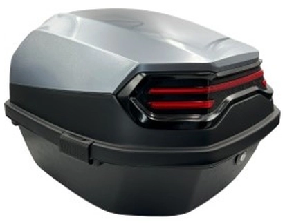 Кофр (багажник) для мотоцикла задній "A24" (41×41×29) чорно-сірий