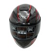 Мото шолом, закритий (L) QIKE HELMETS Dot "218" сіро-червоний, глянцевий "карбон" фото westvelo.com