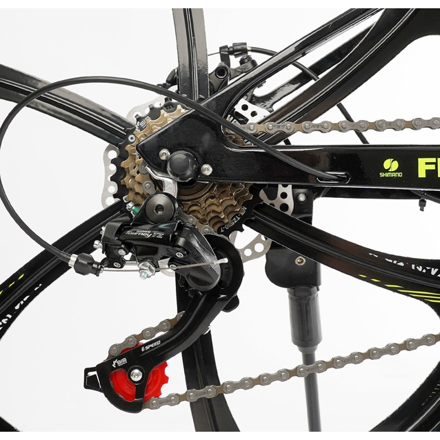 Велосипед 24 MG Corso «MAGNUM» MN-24637 магній 11", (к-т SHIMANO) біло-жовтий фото westvelo.com