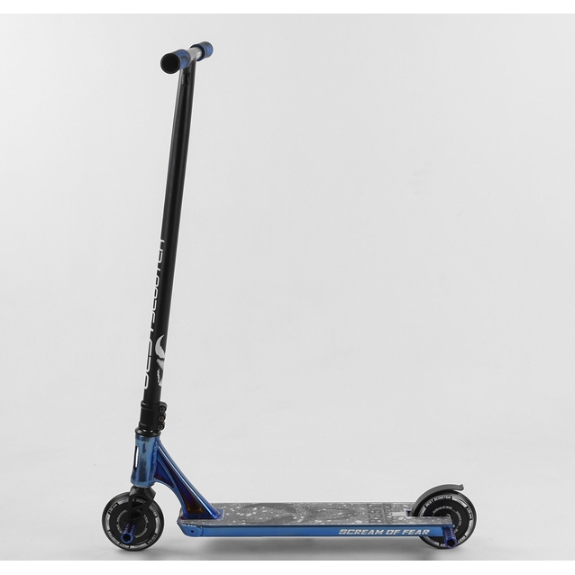 Самокат трюковий Best Scooter «SIMBIOTE-1» 44374 синій, HIC-система, пеги, AL диск та дека, колеса PU Ø120mm, ширина керма - 57 см фото westvelo.com