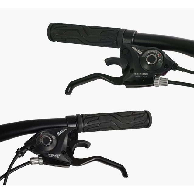 Велосипед 24 AL Corso «FENIX» FX-24882 алюміній 11", (к-т Saiguan) чорно-салатовий фото westvelo.com