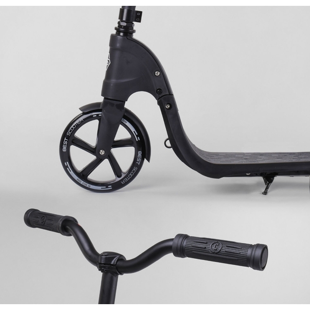 Самокат дитячий 2-х колісний, PU Best Scooter BS 72378 чорний, Ø200mm, AL+ST фото westvelo.com