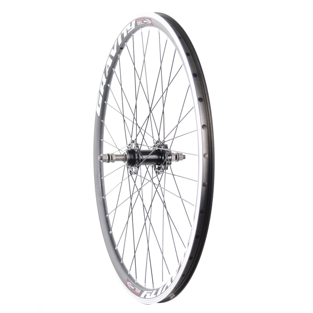 Колесо 26 зад, обід 2-ний чорний, вт. ST. SHUNFENG, диск 6 болтів,пром-підшипник, чорна спиця фото westvelo.com