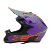 Шолом, закритий крос/ендуро (XL) АТV EDX 026-2 сіро-фіолетово-помаранчевий матовий з дашком + окуляри фото westvelo.com