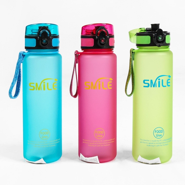 Фляга 620 ml SMILE пластик, рожева фото westvelo.com