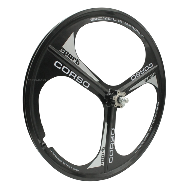 Колеса 24 перед+зад, обода ЛИТІ чорні Corso, втулка на промах, диск 6 болтів фото westvelo.com