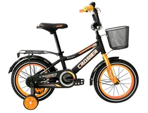 Дитячий велосипед 14 Crosser «ROCKY» 012 чорно-помаранчевий (+кошик сітка) []