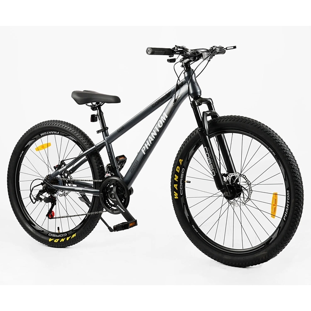 Велосипед 26 ST Corso «PHANTOM» PH-26455 сталь 13", (к-т SunRun) графітовий фото westvelo.com