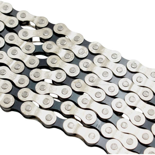 Ланцюг спорт 8 передач XTLM ХT 51, нікель-сірий, 116 ланок Б/З фото westvelo.com