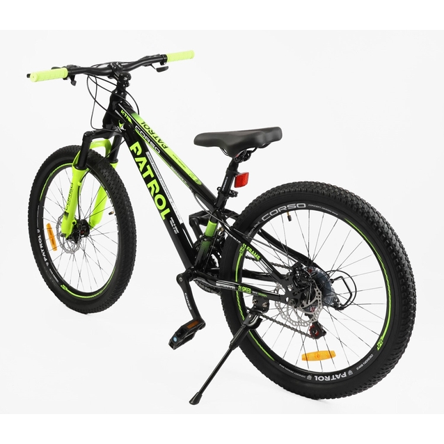 Велосипед 24 ST Corso «PATROL» PL-24057 сталь 11", (к-т SunRun) чорно-жовтий фото westvelo.com