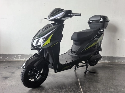 Електроскутер Corso «GTS-RR» GTS-805595, двигун 2000W, акумулятор 72V/32Ah літій-залізо-фосфатний, графітово-жовтий, колеса 10"