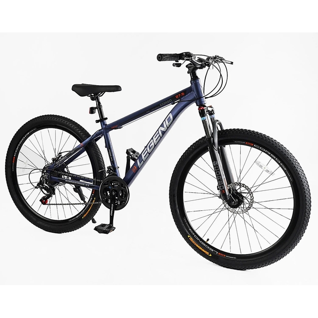 Велосипед 27.5 AL Corso «LEGEND» LG-27506 алюміній 15,5", (к-т SHIMANO) синій фото westvelo.com